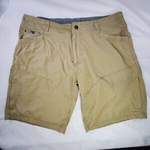 Kühl Mens Size 40 Outdoor Khaki Shorts Nylon Utility Cargo Hike Trail Chino